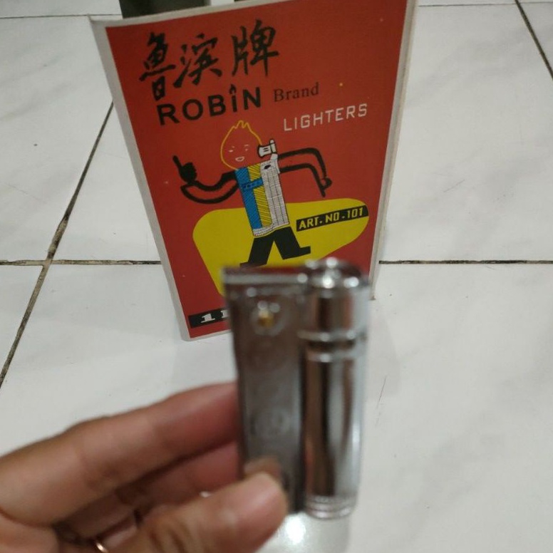 KODE I25Q korek api jadul Robin brand lighter 11