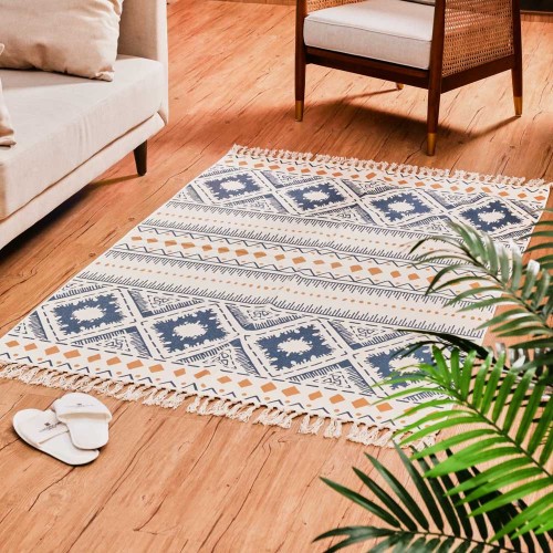 BREWSUNIQ - Scandy Patterned Area Rug 120 × 180cm | Karpet Lantai Scandinavian Estetik