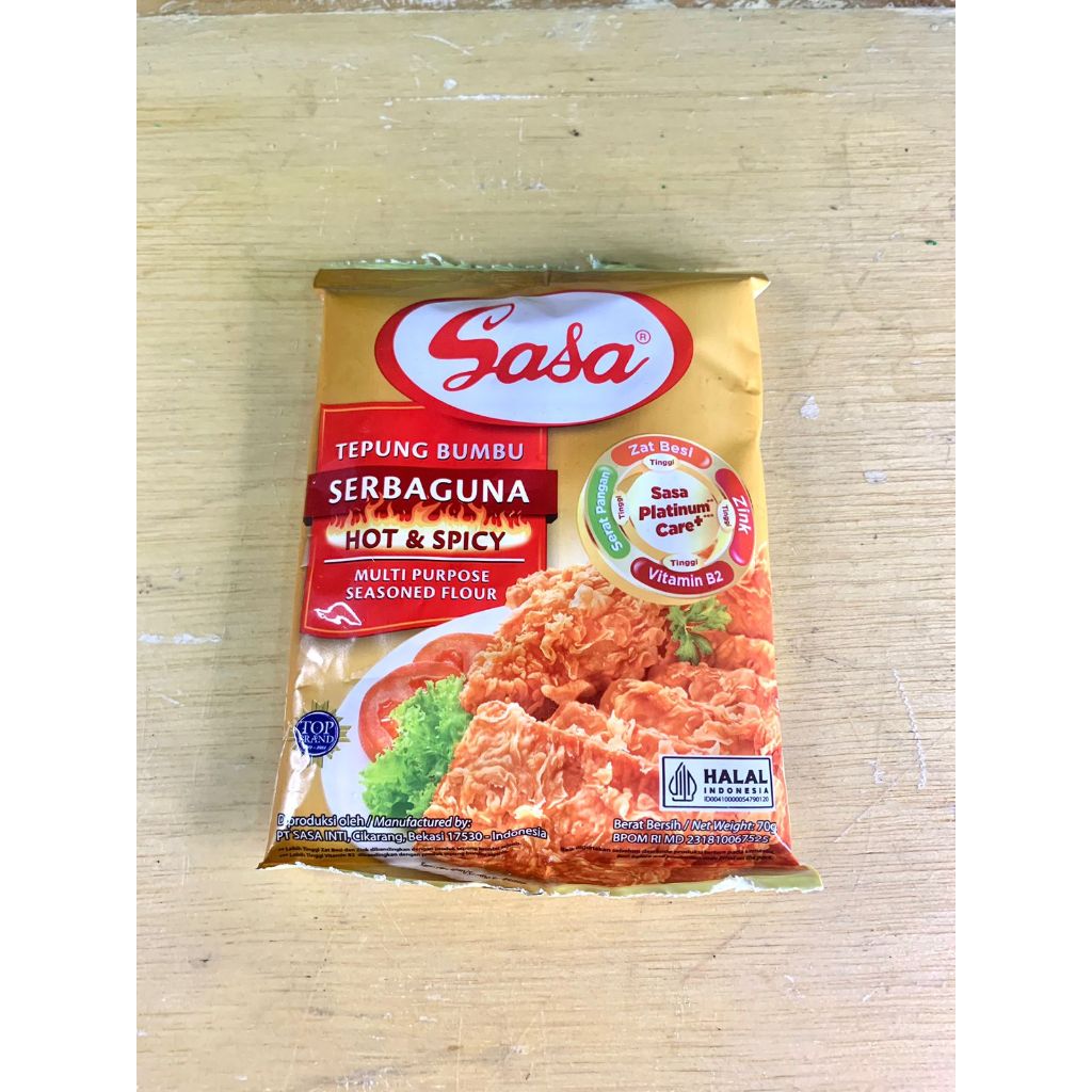 

Sasa Tepung Bumbu Serbaguna Hot & Spicy 70gr