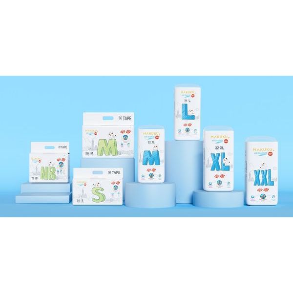 Makuku Air Diapers - Slim Tape NB,S,M,L,XL,XXL