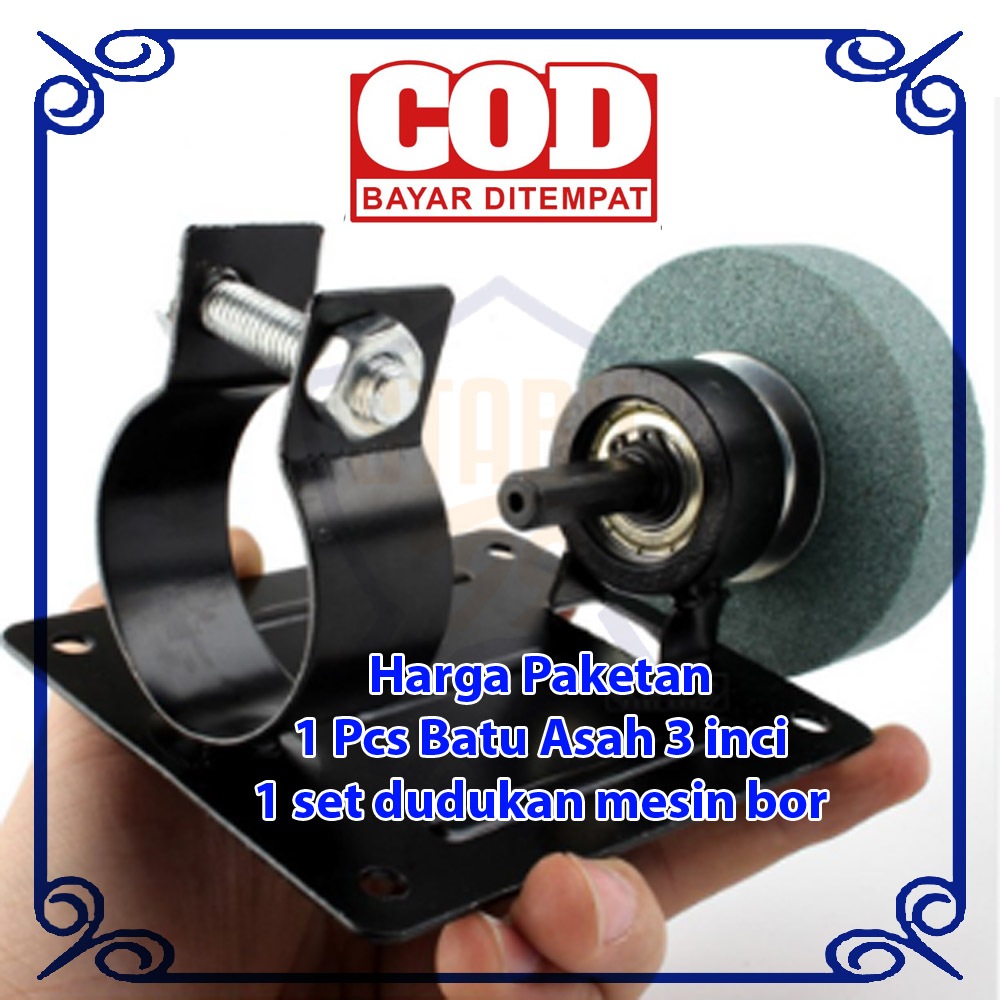 Alat Putar Dudukan Bor Poles Pengasah Gunting Parang Pisau Alat Asah