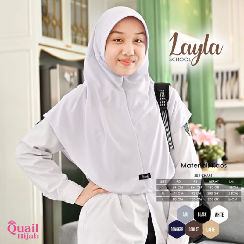 Jilbab Anak sekolah layla by QuaiL Hijab