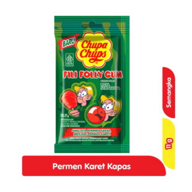 

Chupa Chups Fili Folly Permen Karet Kapas Semangka 11 g