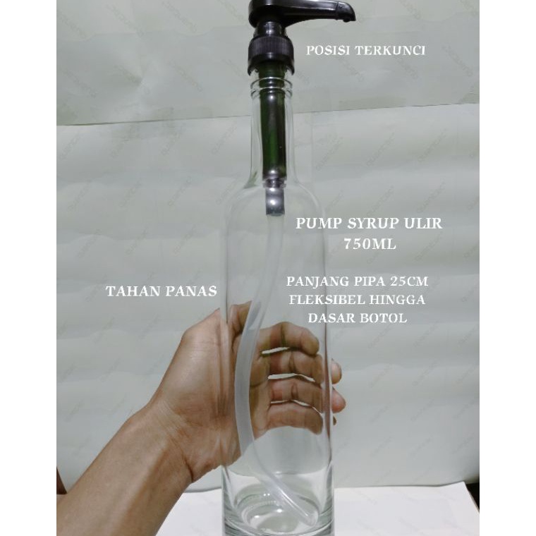 KODE M76T botol kaca pump syrup pump sirup ulir universal