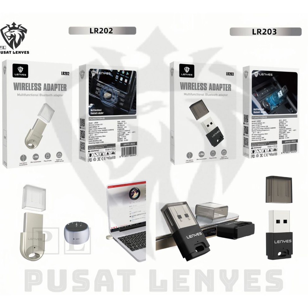 Paling Diminati LR22 LR23  Bluetooth Receiver LENYES LR22 LR23 USB Wireless Adapter 51 Alat Bluetoot