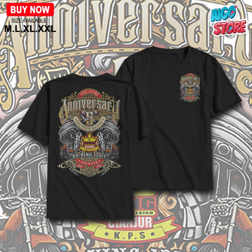 Kaos RX-King Jamnas Anniversary 4 - Kaos Rx-King Cianjur Selatan - Pria Dan Wanita - Cotton Commbed 