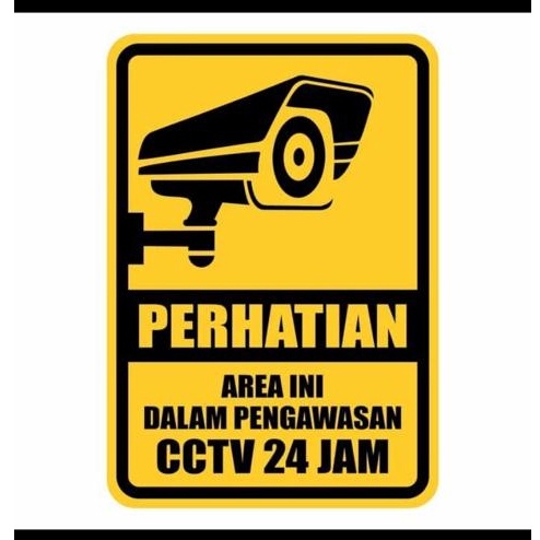 

Sign Perhatian CCTV 24 Jam Plat Alumunium12mm x Q8B6