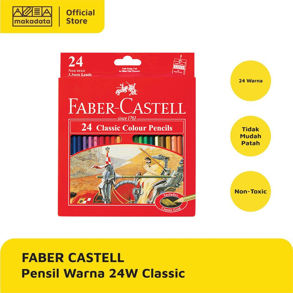 

COLOUR PENCIL / PENSIL WARNA FABER CASTELL 24 WARNA CLASSIC MURAH