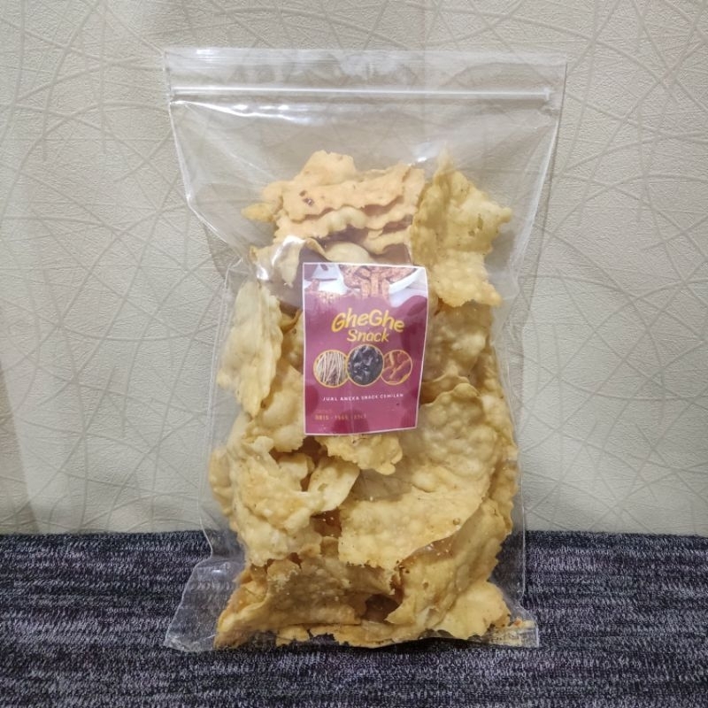 

KERIPIK PANGSIT BAWANG 190 GR | SNACK CAMILAN KERIPIK ECERAN