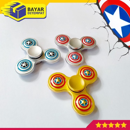 KODE I47P Spinner Spiner Fidget Hand CAPTAIN AMERICA 3 SISI Metal Premium SPN4