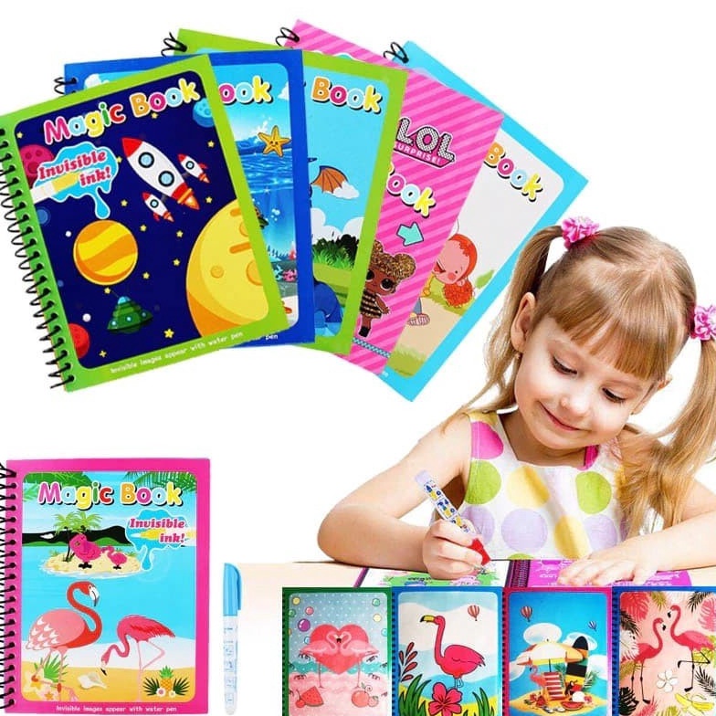 

TERBAIK Magic Water Book Buku Gambar Anak Mainan Mewarnai