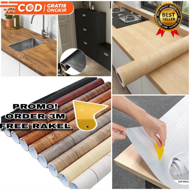 Sticker Decosheet PVC Pelapis Meja Furniture HPL Kayu Triplek Kitchen