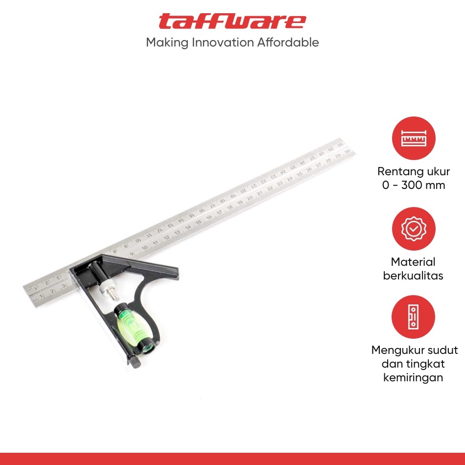 

Taffware Mistar Penggaris Siku Tukang Multifungsi ZEAST v R1N8