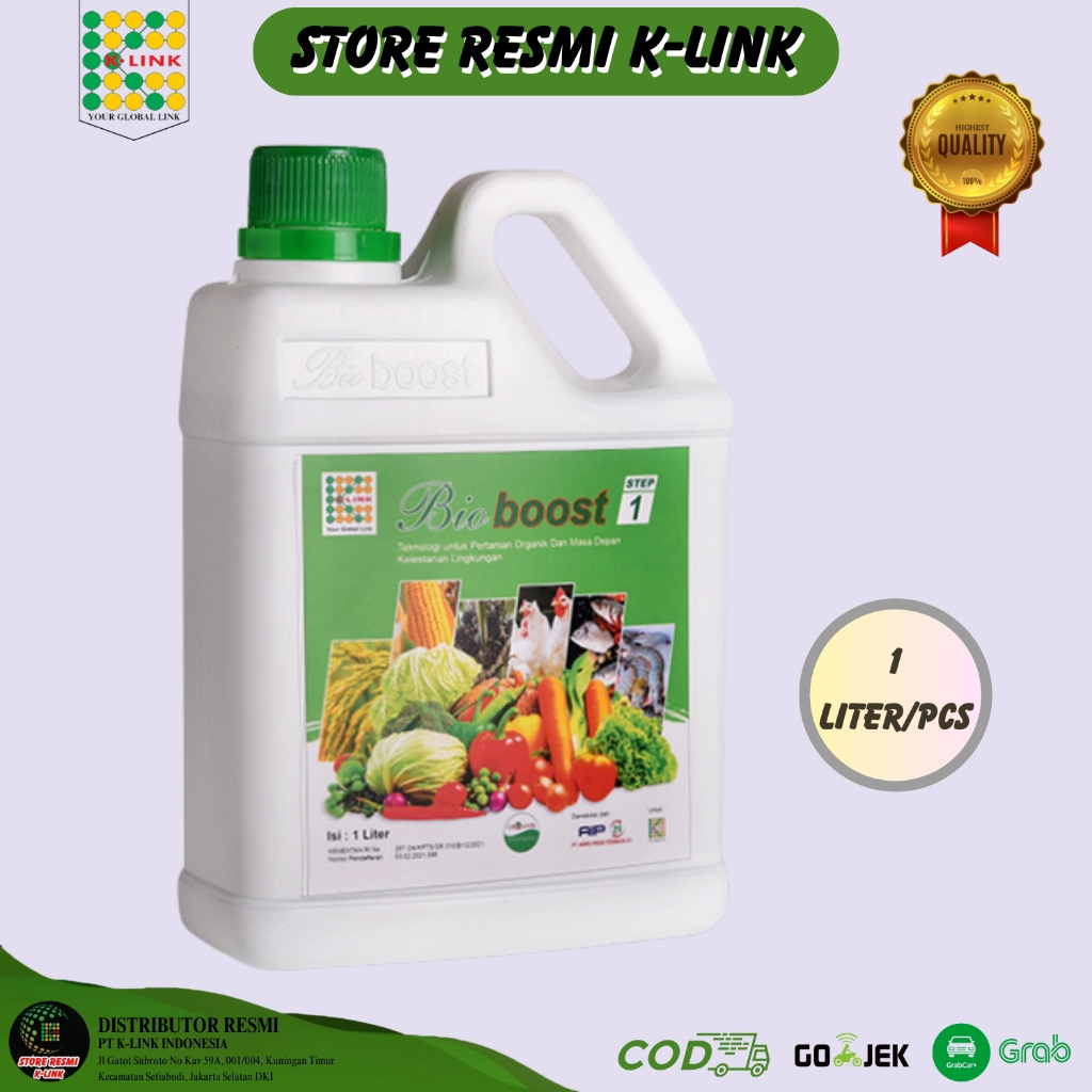 K-Link K-BioBoost Step 1 Pupuk Cair Organik Hayati BioBoost Pupuk Pertanian Tumbuhan dan Peternakan