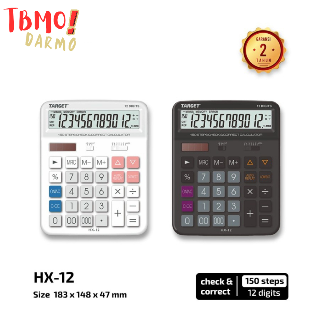 

TBMO KALKULATOR TARGET HX-12 CHECK&CORRECT