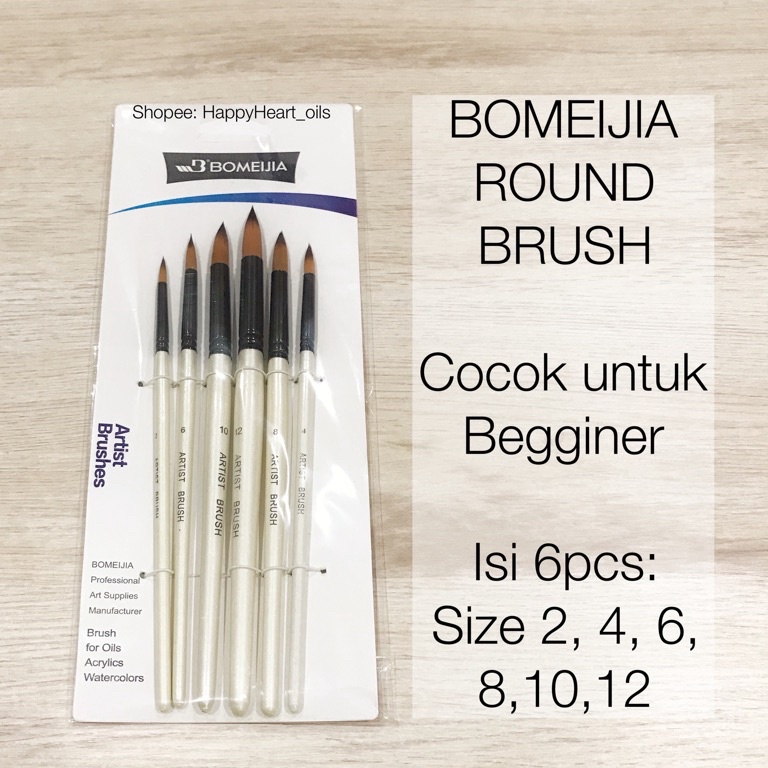 

KODE N2M9 BOMEIJIA Round Brush 6pcs Short Handle