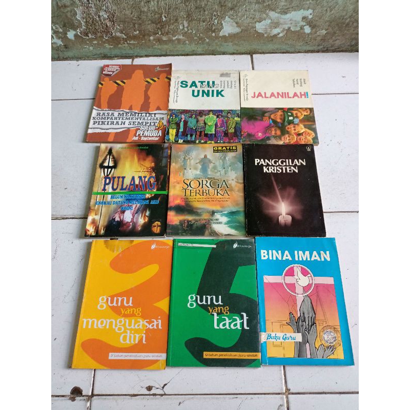 BUKU KRISTEN RASA MEMILIKI KOMPARTEMENTALISASI PIKIRAN SEMPIT, SATU YANG UNIK, JALANILAH, PULANG BEL