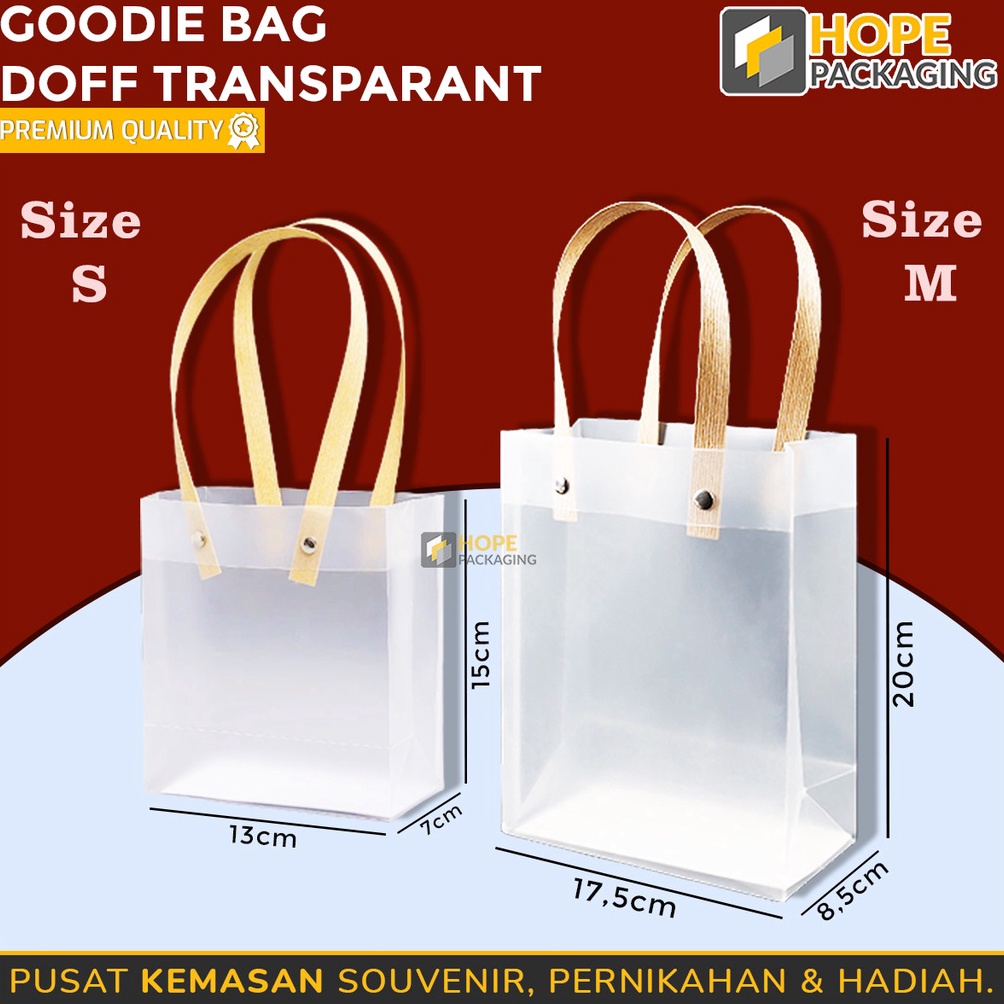 

KELUARAN TERBARU Goodie Bag Doff Transparant Premium Tas Doff Souvenir Hadiah Hampers Mewah Tas Kado Ulang Tahun