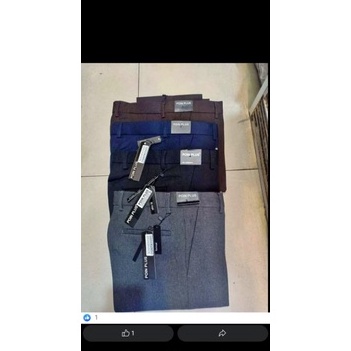 Kilat original produk bypoin plus  celana bahan semiwool poin plus  celana bahan slimfit pria poin p