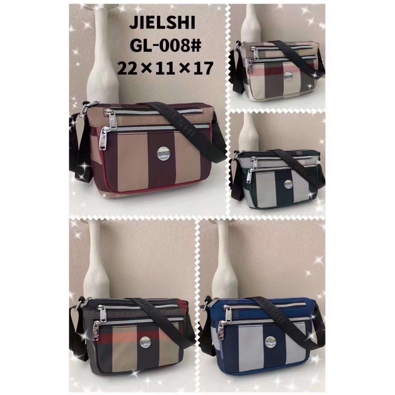 GOGO ORDER Tas selempanh jielshi blueberry 8 bahan parasut import
