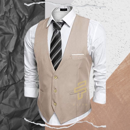 FG2 Faith  Rompi Jas Dewasa Warna Cream Rompi Pria Dewasa Vest Pria Rompi Jas Dewasa