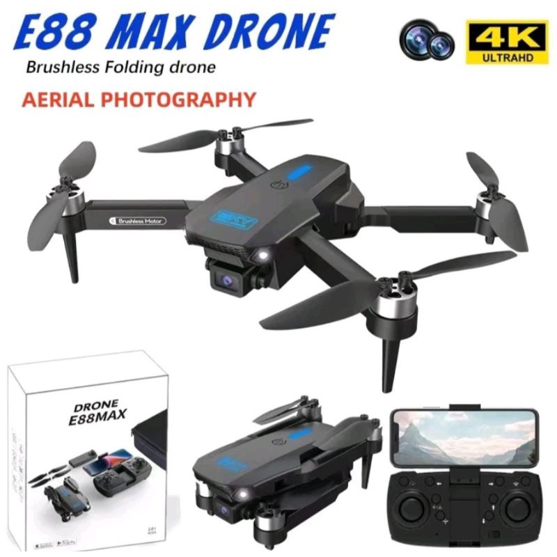 drone e88s max e88gt brushless remote kamera esc camera mainan anak toys