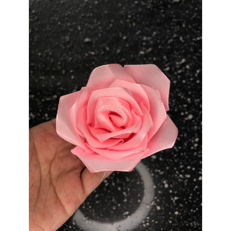 

bunga mawar pita satin handmade
