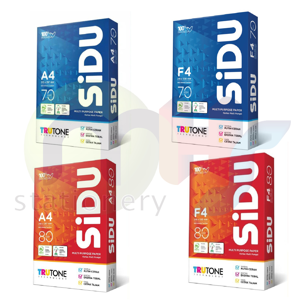 

SiDU Kertas Fotocopy A3 A4 F4 70 80 GSM