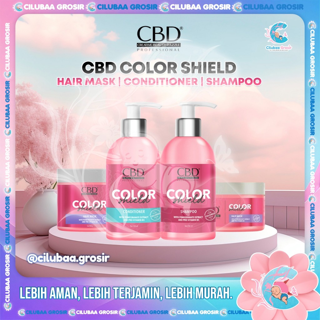 CBD Color Shield Hair Mask 500gr || Shampoo 250ml || Conditioner 250ml || Perawatan Rambut Berwarna