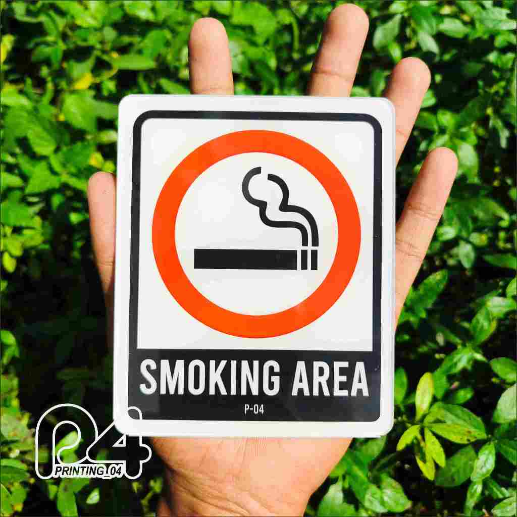 

AKRILIK LABEL SIGN SMOKING AREA UKURAN 9X11CM | AREA MOROKOK TANDA PERINGATAN | NO SMOKING AREA AKRILIK SIGN AKRILIK