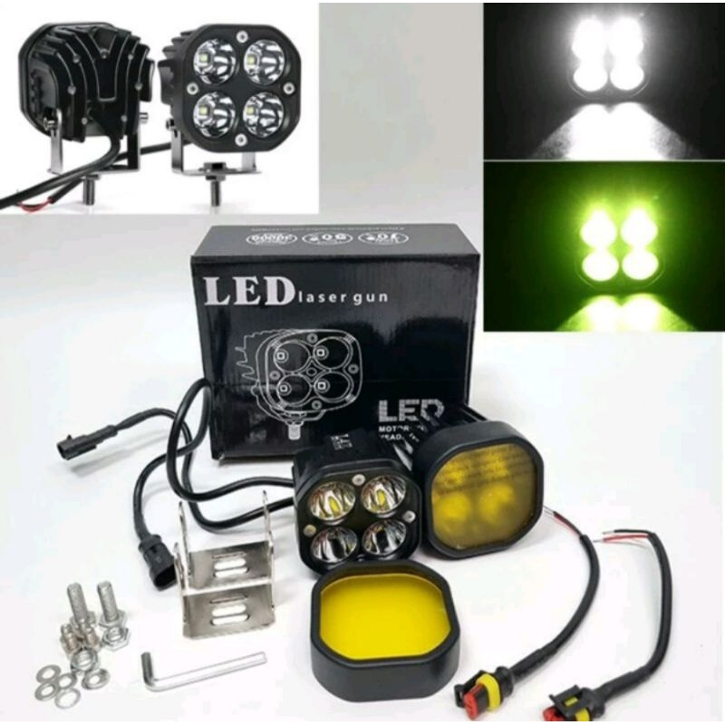 sepasang lampu tembak sorot led cree 4 mata L4Z JEEP 4x4 cree led sporlight