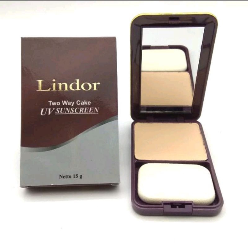 LINDOR TWO WAY CAKE/bedak padat kuning langsat