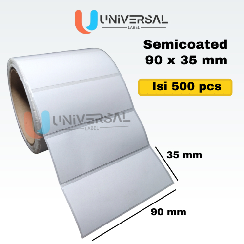 

Label Barcode 90 x 35 mm 1 Line Core Besar isi 500 pcs Kertas Sticker Label Semicoated