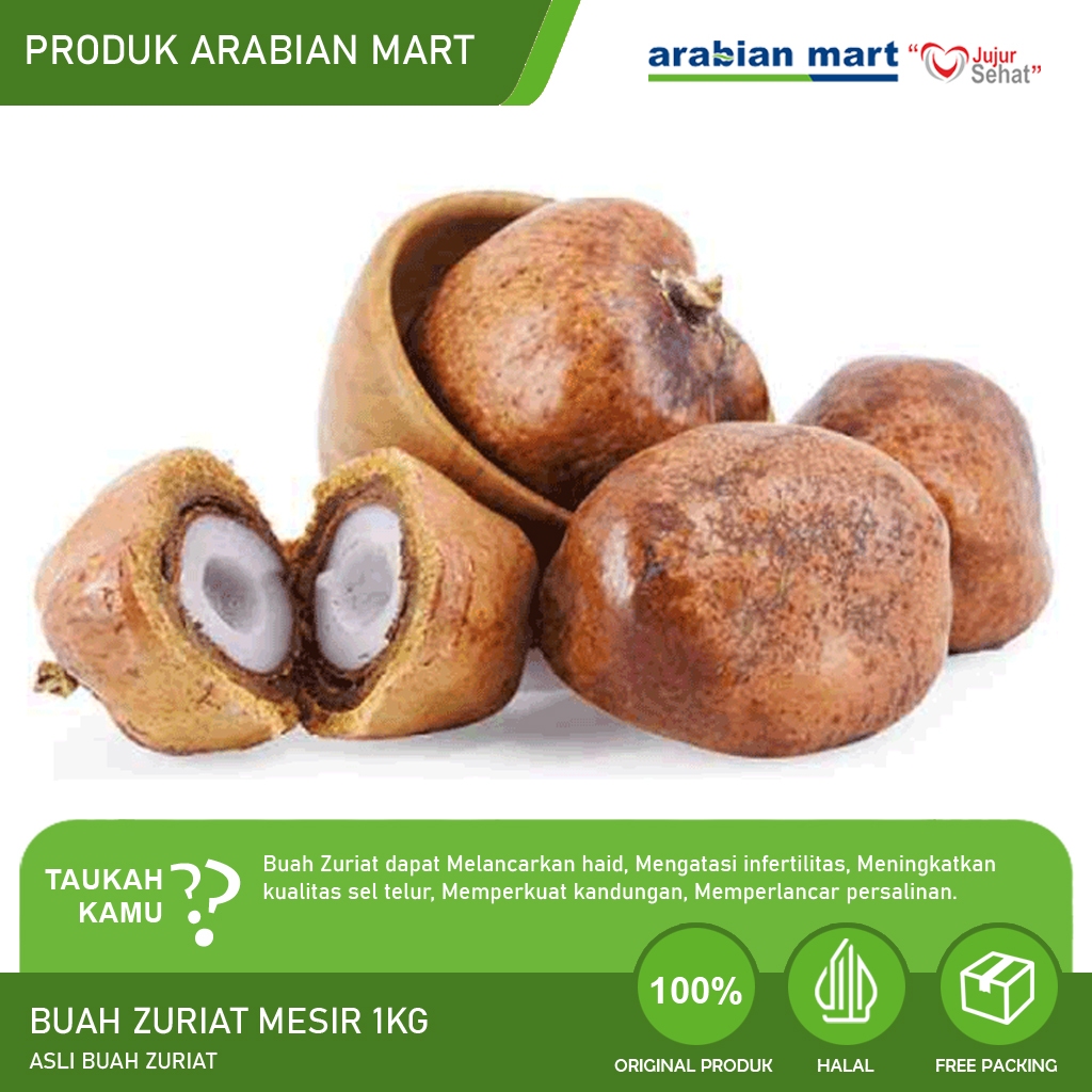 

Buah Zuriat MESIR Doum 1kg Untuk Promil Program Hamil Suplemen Kesuburan