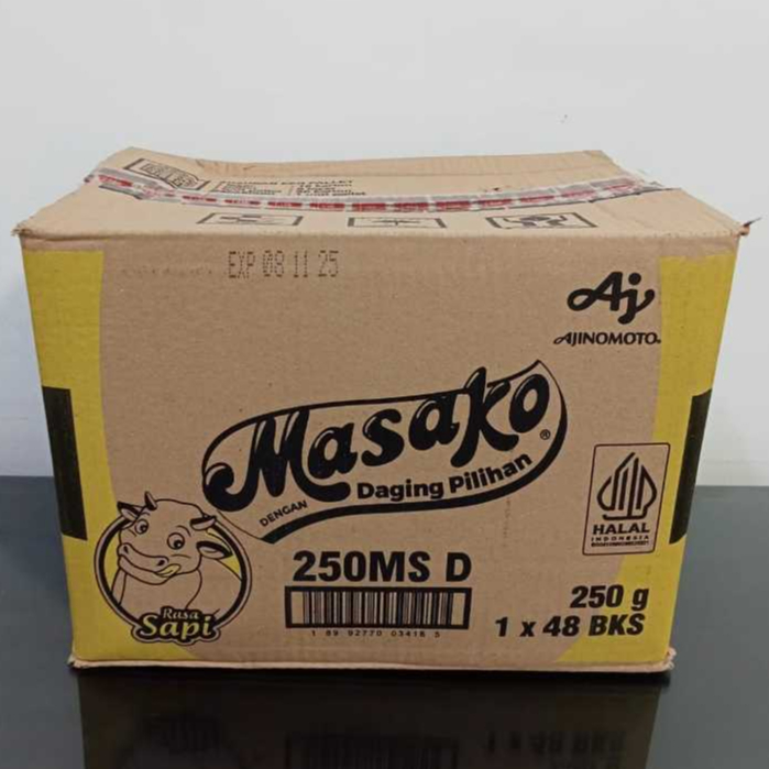 

Masako Bumbu Kaldu Sapi Penyedap Rasa 250 gram / Karton 1x48 bks