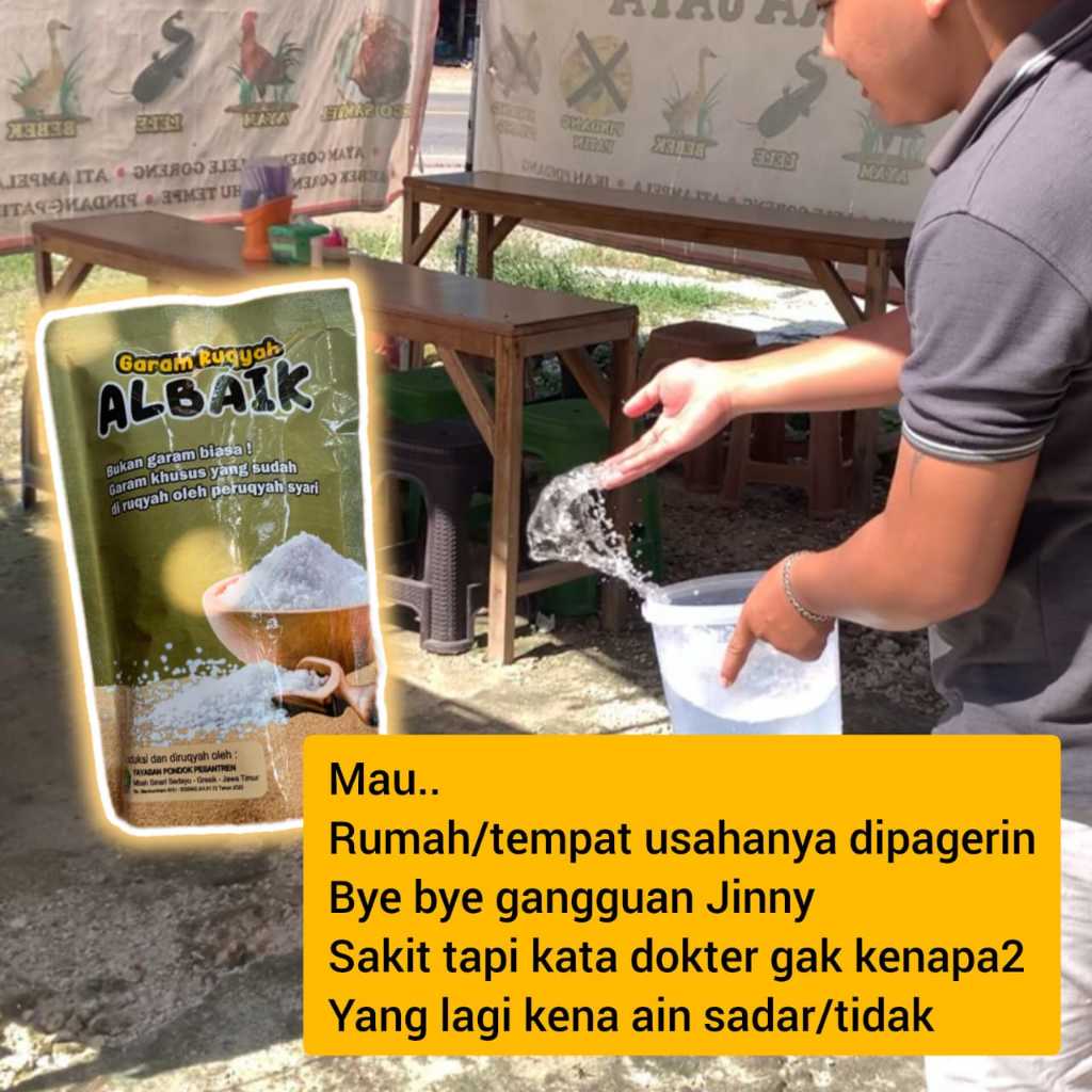 

GARAM RUQYAH ALBAIK ASLI 500gr 750gr 1000gr - Penarik Rezeki/Solusi Usaha Laris Dan Meruqyah/Menetralisir Rumah,Toko, Tempat usaha Dari Energi Negatif Menghilangkan Aura Negatif Penyakit Ain Garam Ruqyah kaya Manfaat garam An Najah al-qolbun al-fatih