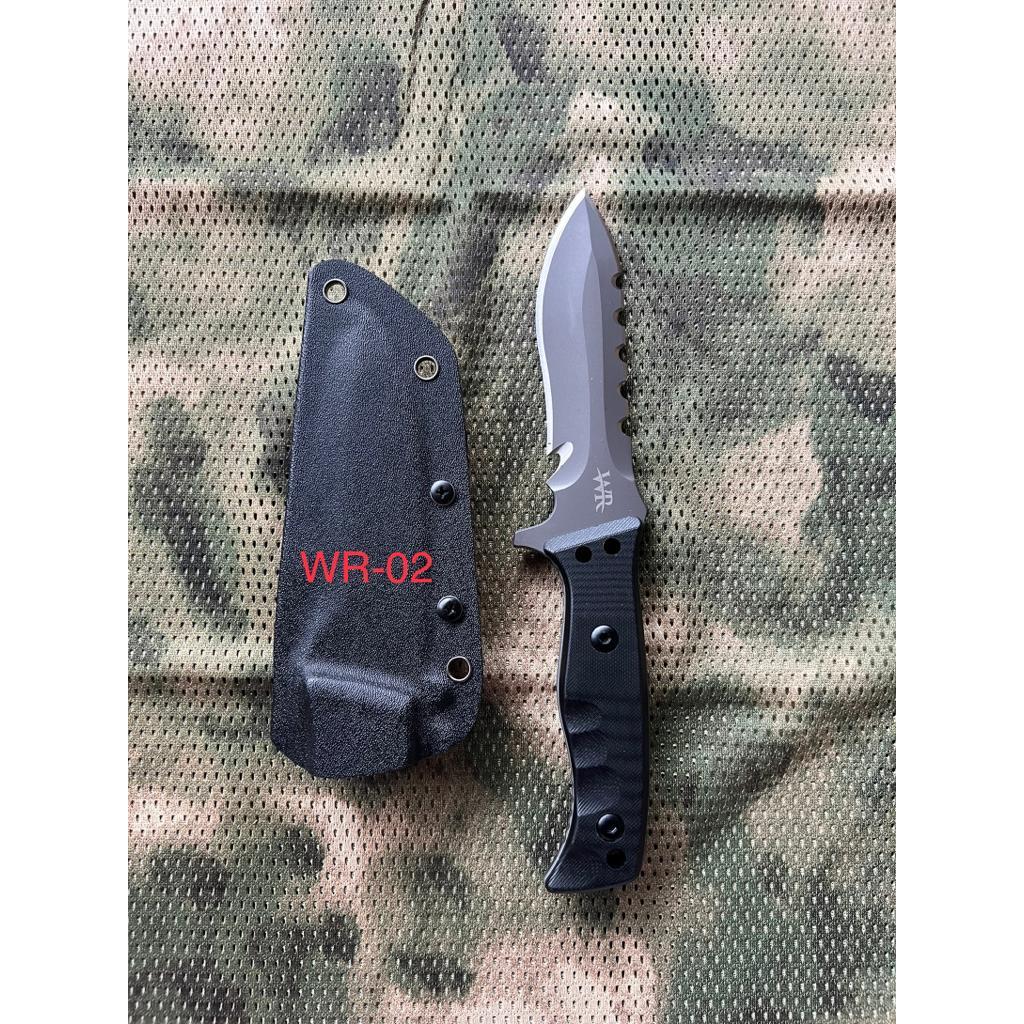 Pisau Tactical Kydex WR02 Custom Laser / Pisau WR Tactical Outdoor + Holster Dan Teklock / Pisau Cam