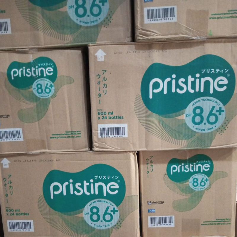 

Pristine 600ml 1 dus isi 12 botol / air minum kemasan / mineral water / air ph 8.6+