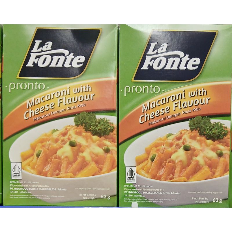 

Pasta LA FONTE Pronto Macaroni With Cheese Flavour 63g - HM, HK