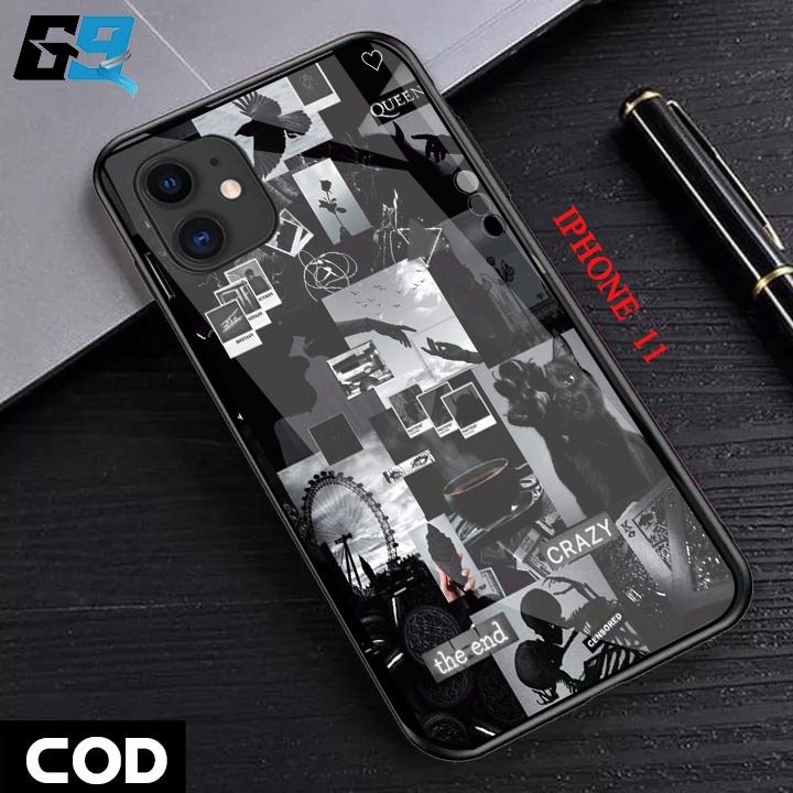Case Iphone 11 [ BlackAesthetic 01 ] Aneka casing, case, kondom hp, custom case, case aesthetic case