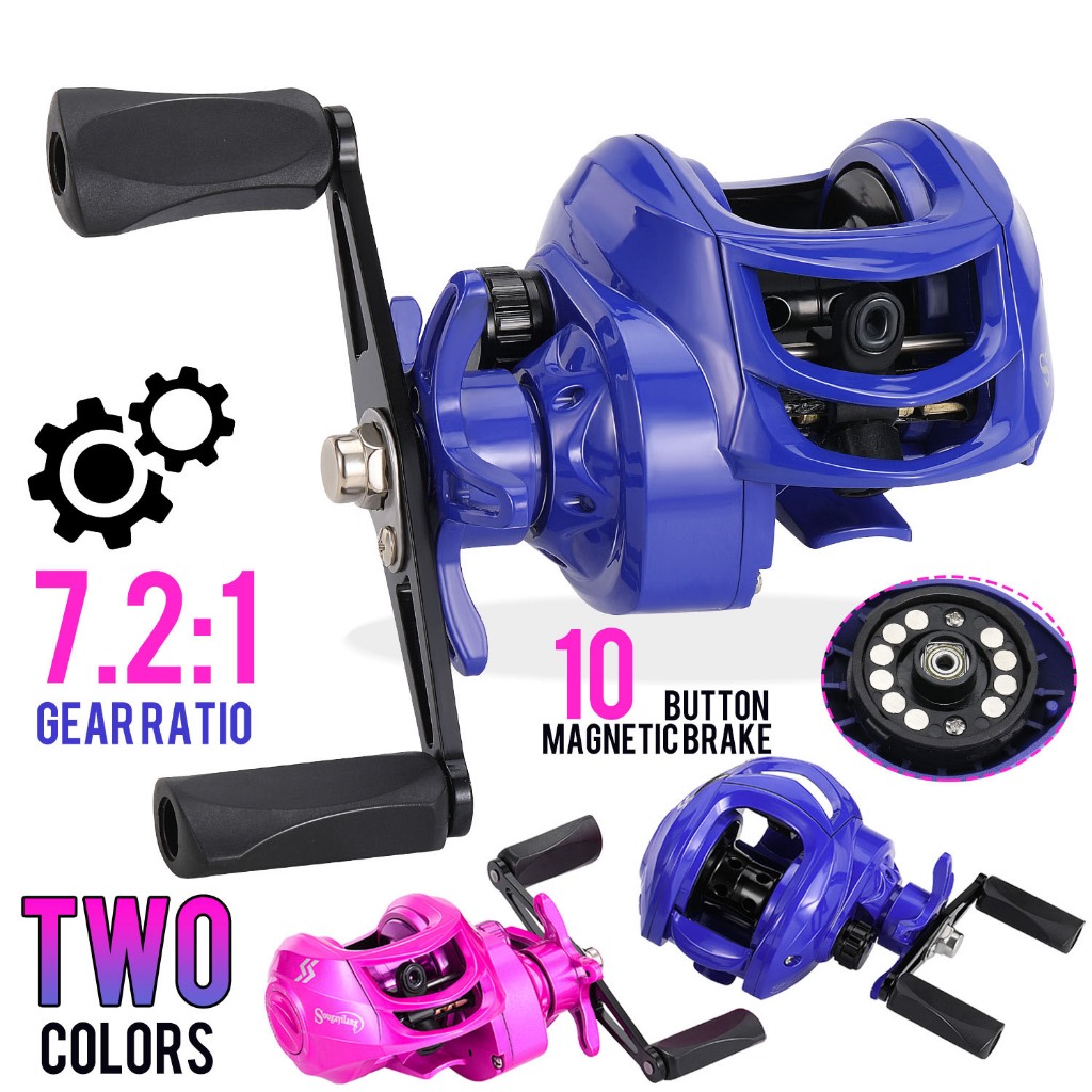 Sougayilang Reel Pancing Casting Reel 7.2:1 2 Warna Reel Pancing Casting Joran Pancing