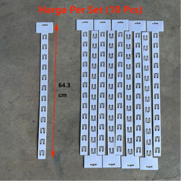 10pcs Clip Strip Display Makanan 64.3cm - Strip Klip 12Clip Produk Supermarket Snack Hanging Strip S