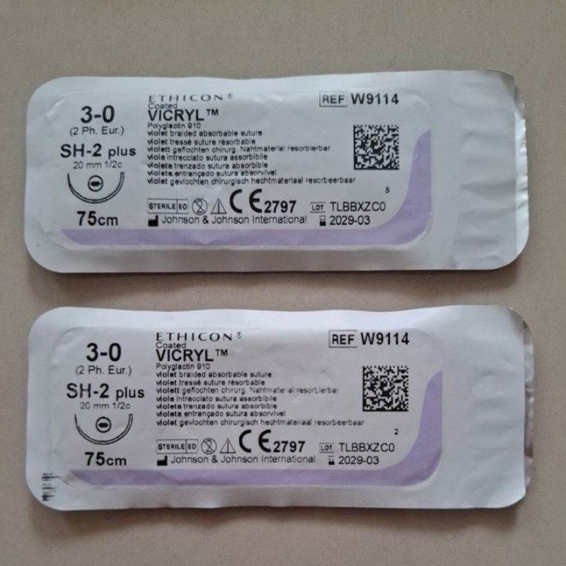 Vicryl 3-0 W9114 / Benang Operasi Bedah / Benang Ethicon