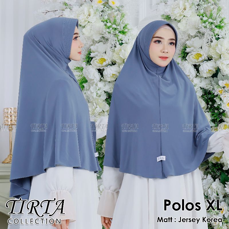 TIRTA-Hijab daily instan jilbab bergo polos TIRTA Jersey korea premium kerudung Khimar pakaian musli