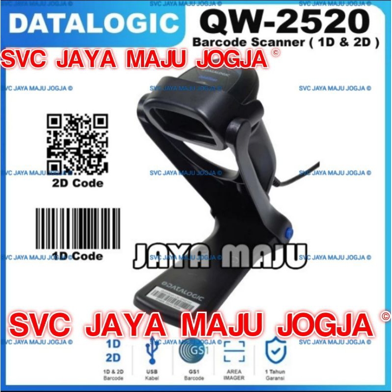 DATALOGIC  QW 2520  -  USB  -  2D  1D  || BARCODE SCANNER HANDHELD - AREA IMAGER - AUTO QUICK SCAN -