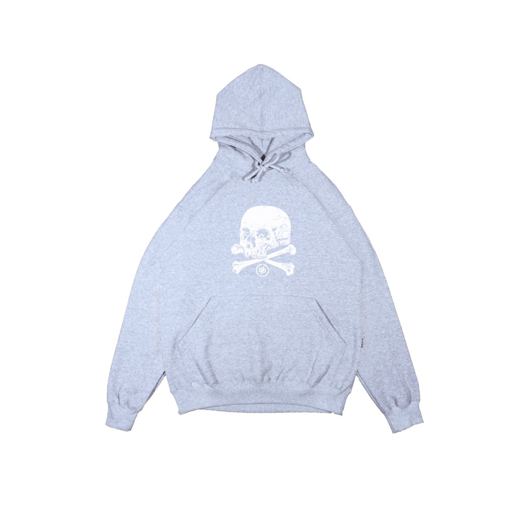 HUSTED HOODIE BONESK GREY