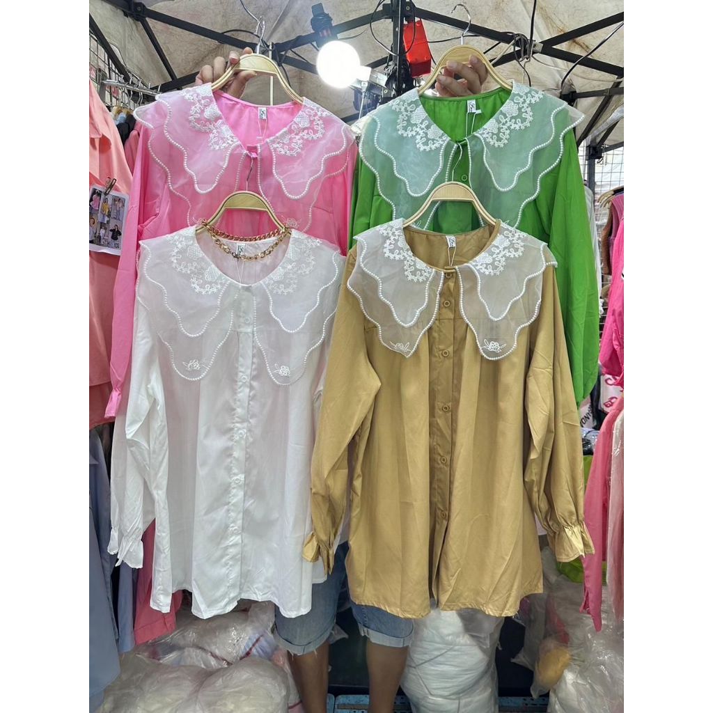 TUNIK LEHER RENDA//TUNIK WANITA KEKINIAN//TUNIK RENDA WANITA//TUNIK RENDA IMPOR BANGKOK//TUNIK ECER 