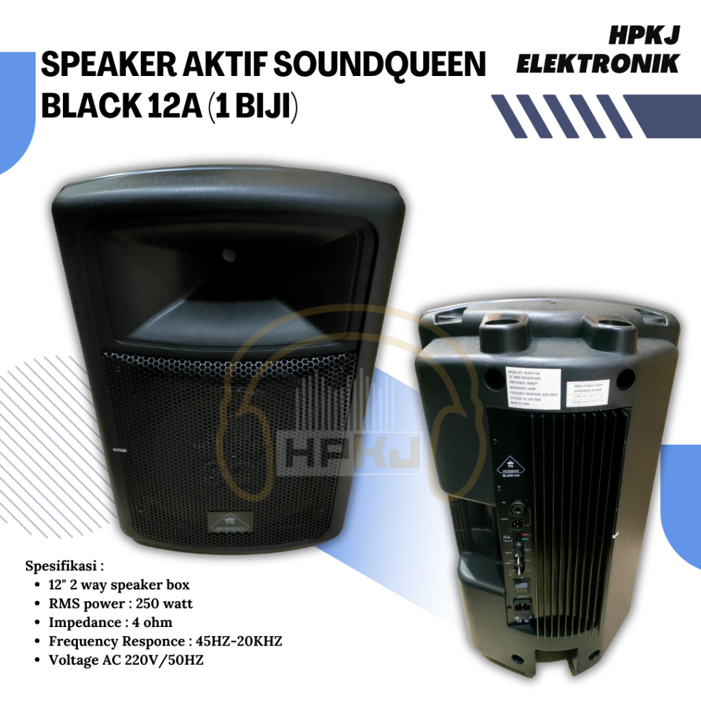 Speaker Active Soundqueen BLACK 12 A Speaker Aktif 12 inch SQ BLACK 12A