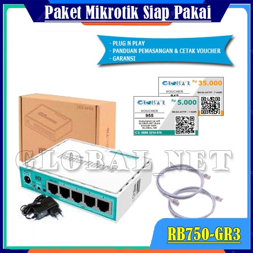 Mikrotik RB750Gr3 + Setting Billing Hotspot Siap Pakai