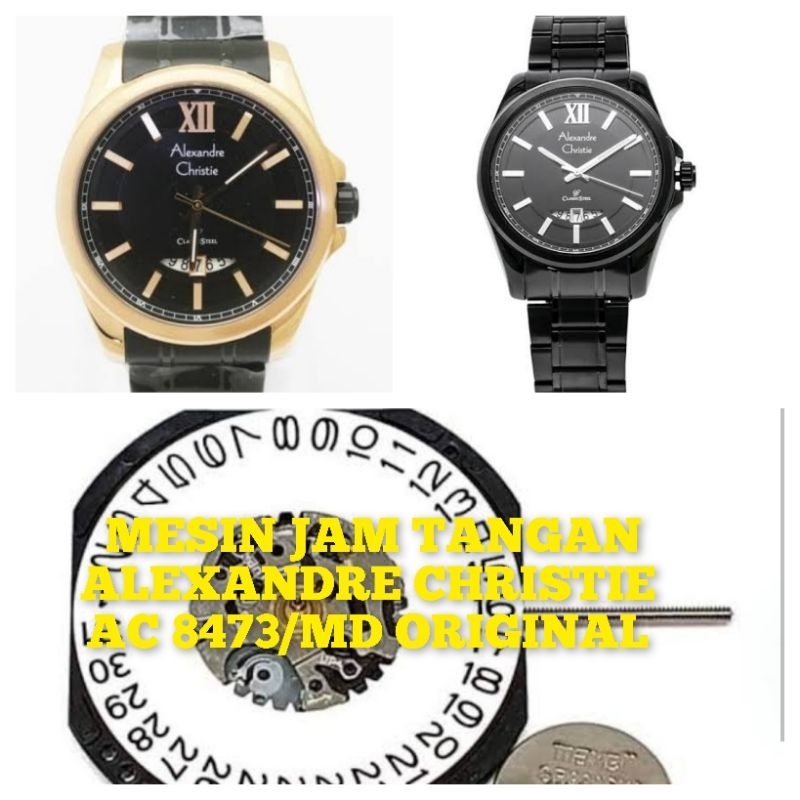 Mesin jam tangan Alexandre Christie AC 8473 MD All series Original
